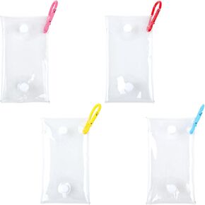 4 Pcs Clear Keychain Pouch Coin Purses for Women Mini Change Pouches Coin Wallet with Key Holder