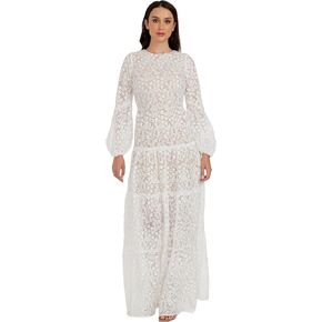 Dress the Population Women's Lyra Fit and Flare Floor Length Dress