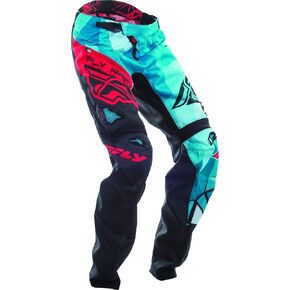 Fly Racing Unisex-Adult Bicycle Crux Pants (Black/Teal/Red, Size 36)