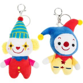 Luozzy 2 PCS Plush Clown Keychain Stuffed Doll -keychain keychain for backpack facs