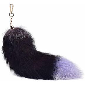 Therian Fox Tail Keychain - Furry Tassels Pendant for Women's Cosplay Accessories, Toys, and Keyrings