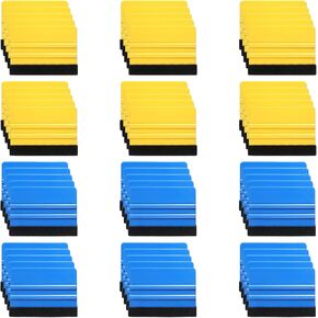 simarro 100Pcs Felt Squeegee for Vinyl Decal Tools, 4 Inch Car Window Windshield Glass Felt Edge Squeegee Vinyl Scraper Applicator Tool for Crafts Car Window Tint Wallpaper Glass Film Application