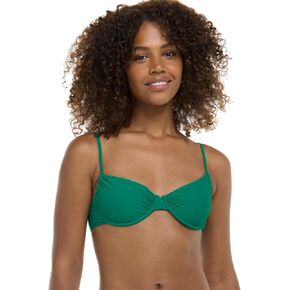 Body Glove Women's Smoothies Alice Solid Underwire Bikini Top with Sash-tie Back