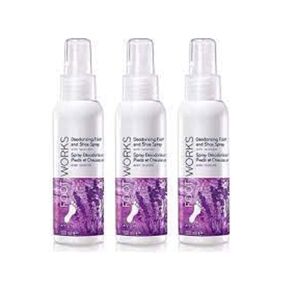 3x Avon Foot Works Railising Foot and Shoe Spray مع Lavender- 100 مل (300 مل)