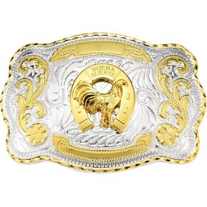 Belt Buckle for Men, Western Star Rooster Cross Kneeling Prayer Cowboy Vintage Belt Buckles Gifts