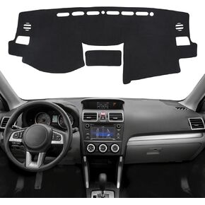 حصيرة غطاء لوحة القيادة لـ Subaru 2014-2018 Forester Accessories Black Flannel Material anti slip cover cover mat sunshade glar