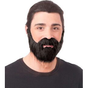 Forum Novelties Full Beard with Mustache, One Size, Pack of 1 (Black)