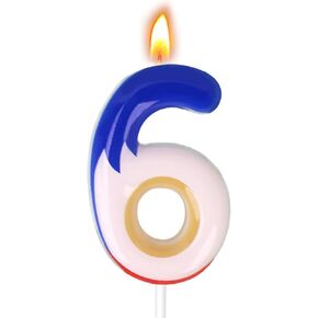 Cartoon Dark Blue Birthday Candle, Number Candles for Cake Topper, Birthday Decoration, Cartoon Party Supplies (Dark Blue, Number 5)