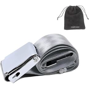 OGIFCHEN Adjustable 7-39" Airplane Seat Belt Extender - Universal Seat Belt Extender for Airplanes - FITS All Airlines in US Except Southwest （Gray）