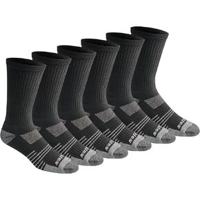 Dickies Men's Hydro-Cool Moisture Control Crew Socks, (6 Pairs)