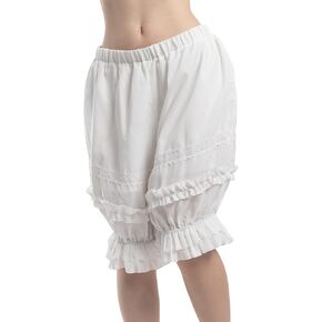 LTAKK Bloomers for Women Ruffle Lace Pumpkin Shorts Victorian Steampunk Shorts Pantaloons