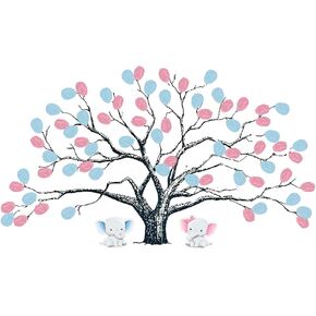 Gender Reveal Fingerprint Tree (Bear)