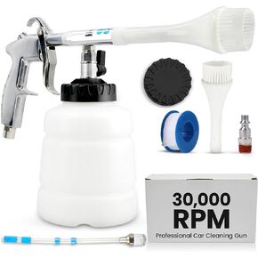 LE LEMATEC Car Foam Cleaning Gun with Brush - High-Pressure Tool for Interior Detailing | Professional Car Wash Equipment for Upholstery, Carpet & Surface Cleaning (LE-WT-0100US)