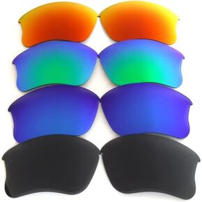 Galaxy Replacement Lenses for Oakley Flak Jacket XLJ Black&Blue&Purple Color Polarized 3 Pairs,