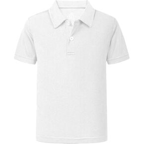 QBK 2T-16Y Boys' School Uniform Pique Polo Kids Performance Neon Short Sleeve Collared Golf Shirt for Toddler to Youth