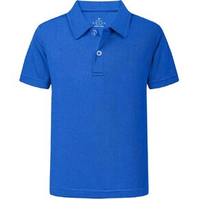 QBK 2T-16Y Boys' School Uniform Pique Polo Kids Performance Neon Short Sleeve Collared Golf Shirt for Toddler to Youth in Kuwait