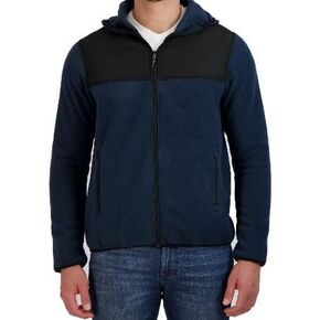 Swiss Alps Mens Full Zip Hooded Performance Polar Fleece Jacket Sweatshirt With Pockets Long Sleeve Fleece Outdoor Jacket