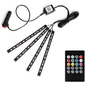 4 PCS Car Interior One to Four LED LED Atmosphere Light ، 48SMD Super Bright Bright Term-Toviced-Activated ، Multi-Mode Multiable USB Flight Flay Flay ، Universal for Car (Multicolored)