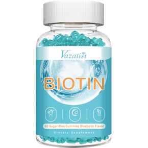 Biotin Gummies, Blueberry Flavor, 2 Pack 120 Ct