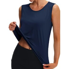 MAGCOMSEN Women's Workout Tank Top Athletic Muscle Sleeveless Crew Neck Shirt UPF 80+ Moisture Wicking Gym Running