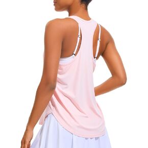 JOYSPELS Ice Silk Workout Tank Tops for Women Quick Dry Sleeveless Loose Fit Racerback Athletic Running Shirts