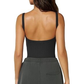 Women Summer Tops Backless Tank Tops Basic Cute 2025 Crew Neck Camisole Spaghetti Strap Going Out Slim Fit Shirts