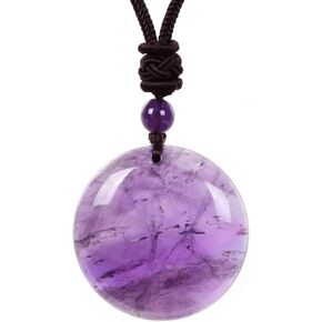 Justinstones Natural Gemstone 30mm أشكال مستديرة من حبة قلادة قلادة قابلة للتعديل من 18 إلى 26 بوصة