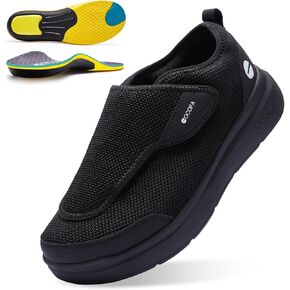 Diabetic Shoes for Men Extra Wide Slip on Shoes for Swollen Feet Adjustable Walking Shoes for Elderly Foot Pain Relief Neuropathy