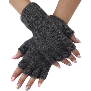 Wool Fingerless Gloves Half Finger Gloves for Women Winter Knit Fingerless Gloves Open Finger Gloves