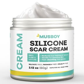 Silicone Scar Cream, Advanced Scar Cream, Stretch Marks, Surgical Scars, New and Old Scars Professional Scar Removal Cream 2.12 oz (60g)