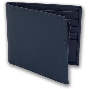 Mens RFID Blocking Bifold Wallet Soft Genuine Leather | Secure and Durable Billfold with Cards holder | Flip Up ID window (Black)