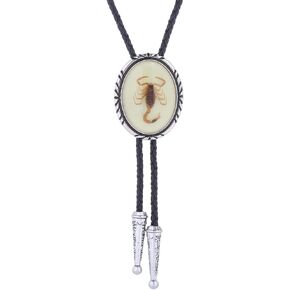 HUABOLA CALYN Bolo Tie for Men, Western Cowboy Tie with Natural Stone,Leather Necktie Costume Accessories for Women