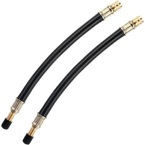 2PCS Valve Stem Extension, Flexible Tire Valve Extender Adaptor for Universal Bike Scooter Motorcycle Truck Rv Cars (Black, 8.27 Inch)
