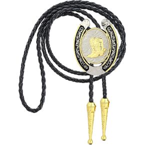 Huabola Calyn Bolo Tie للرجال نساء ، والجلد الغربي عنق ، و Wetsern Wetsern Cowbo