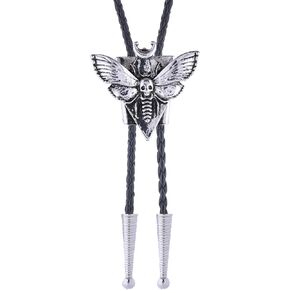 Jaoyu Western Cowboy Bolo Tie للرجال نساء الذهب الفضة الموت جمجمة العثة بولو التعادل