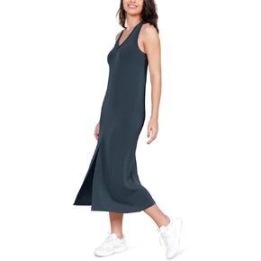 ODODOS Modal Soft Front Split Midi Dress for Women, V Neck Sleeveless Casual Summer Tank Dress