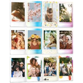 WINKINE Polaroid Picture Frame Magnets for Refrigerator, 2x3 inch Instax Mini Magnetic Frame, Acrylic Polaroid Fridge Photo Magnets for Fujifilm Instax Mini 11/12/40/EVO, Pack of 12 (Clear)