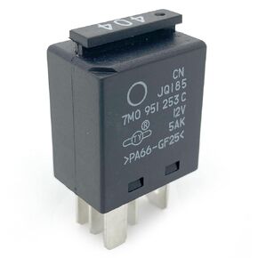 1-Pack 7M0951253C 404 Relay - 30A 12VDC 5-Pin SPDT Automotive Relay - Compatible with VW/Audi Vehicles (2005-2015) - Fixes Fuel Pump & P0481/P069E Errors
