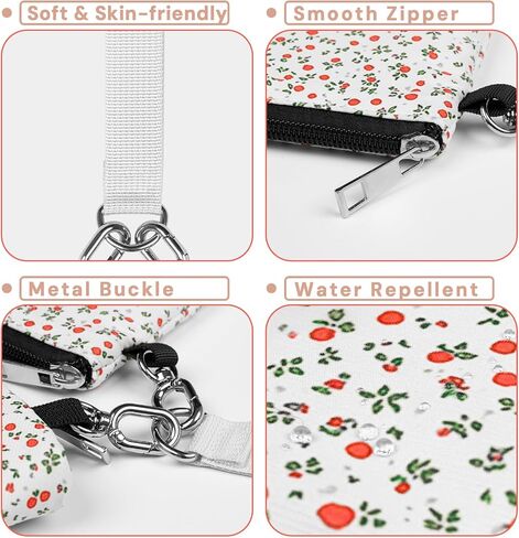 Mini zip حول محفظة معصم المفاتيح - سعة كبيرة مزدوجة حقيبة قابلة للفصل مع سلسلة مفاتيح ، يناسب الهاتف in Saudi Arabia