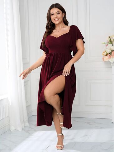 نساء سكومشيك بالإضافة إلى الفساتين الحجم بأكمام قصيرة من الحبيبة خط العنق الزفاف كوكتيلات كوكتيل مضخ in Kuwait