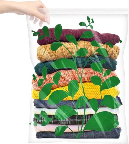 14 Packs Extra Large Zipper Cloth Storage Bags -5 Gallon Freezer Bags Thick Reclosable Zipper Bags for Storage Clothing Food Prep Moving BPA-Free Office Supplies & Travel Essential Size 18"x 24" in Saudi Arabia