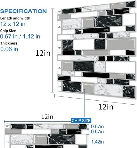 10-Sheet Peel and Stick Backsplash for Kitchen Bathroom, Ist Momoreo 12"x12" 3D Adhesive Wall Tile Sticker Stick on Backsplash, Ocean Green in Kuwait