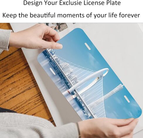 4PCS Black Blank Metal License Plate Blanks, 12"x6" Aluminum Alloy Automotive Plates, Automotive Sublimation License Plates for Custom Design Work DIY Projects in Kuwait