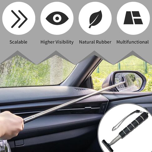 Side Mirror Squeegee, 2 PCS Car Mirror Squeegee, Retractable Car Rearview Mirror Wiper for All Vehicles, Vehicle Accessories Universal for SUV Truck RV (Black/Blue) in Saudi Arabia