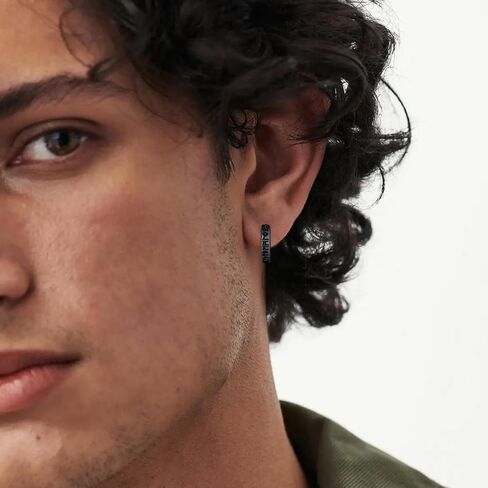 Earrings for Men Stainless Steel Small Hoop Earrings Lightweight Hypoallergenic Earrings Set for Men 2/3/8 Pairs in Saudi Arabia
