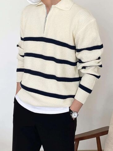 Men's Polar Solid Oversized Sweater |Full Sleeve | Loose Fit |Stylish Sweater for Men White in Saudi Arabia