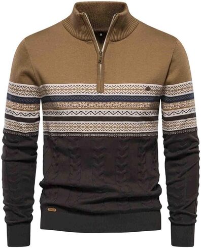 خريف وشتاء سترة رجال ذوي الياقات البيضاء ، نصف سحاب متبكى Quarter Zip Pullover الرجال in Kuwait