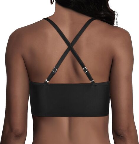 Hilor Women's Push Up Bikini Tops Underwire Swimsuit Top Sexy v Neck Bikini Suit Witing Tops Tops Tops in Kuwait