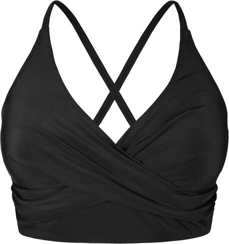 Hilor Women's Push Up Bikini Tops Underwire Swimsuit Top Sexy v Neck Bikini Suit Witing Tops Tops Tops in Kuwait