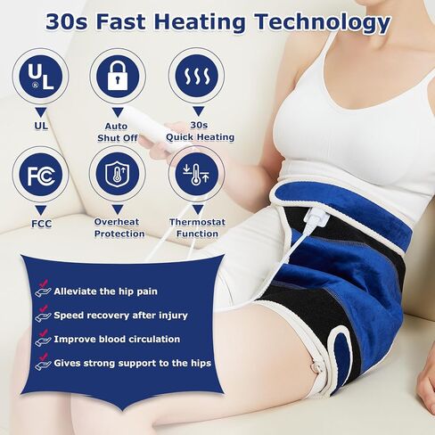 CAMECO Weighted Heating Pad for Neck, Electric Heated Neck Warmer for Neck & Shoulder Pain Relief, 30s Fast-Heating Wearable Neck Heat Therapy Wrap, Gifts for Women Mom, 86℉ -158℉ & Auto Shut Off in Saudi Arabia